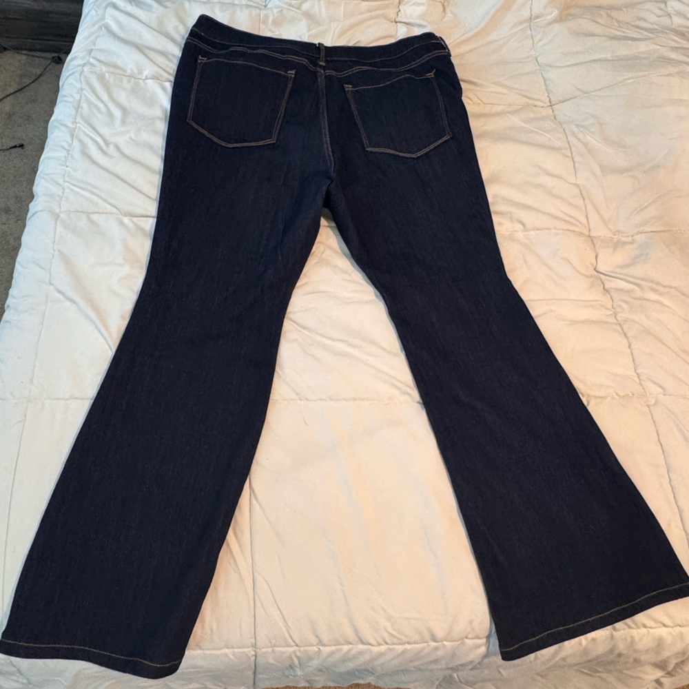 Old Navy High Rise Flare Dark Blue Jean - 18 Petite